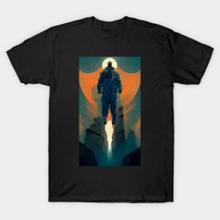 Astro Canyon Retro Vintage Sci Fi Design T-Shirt